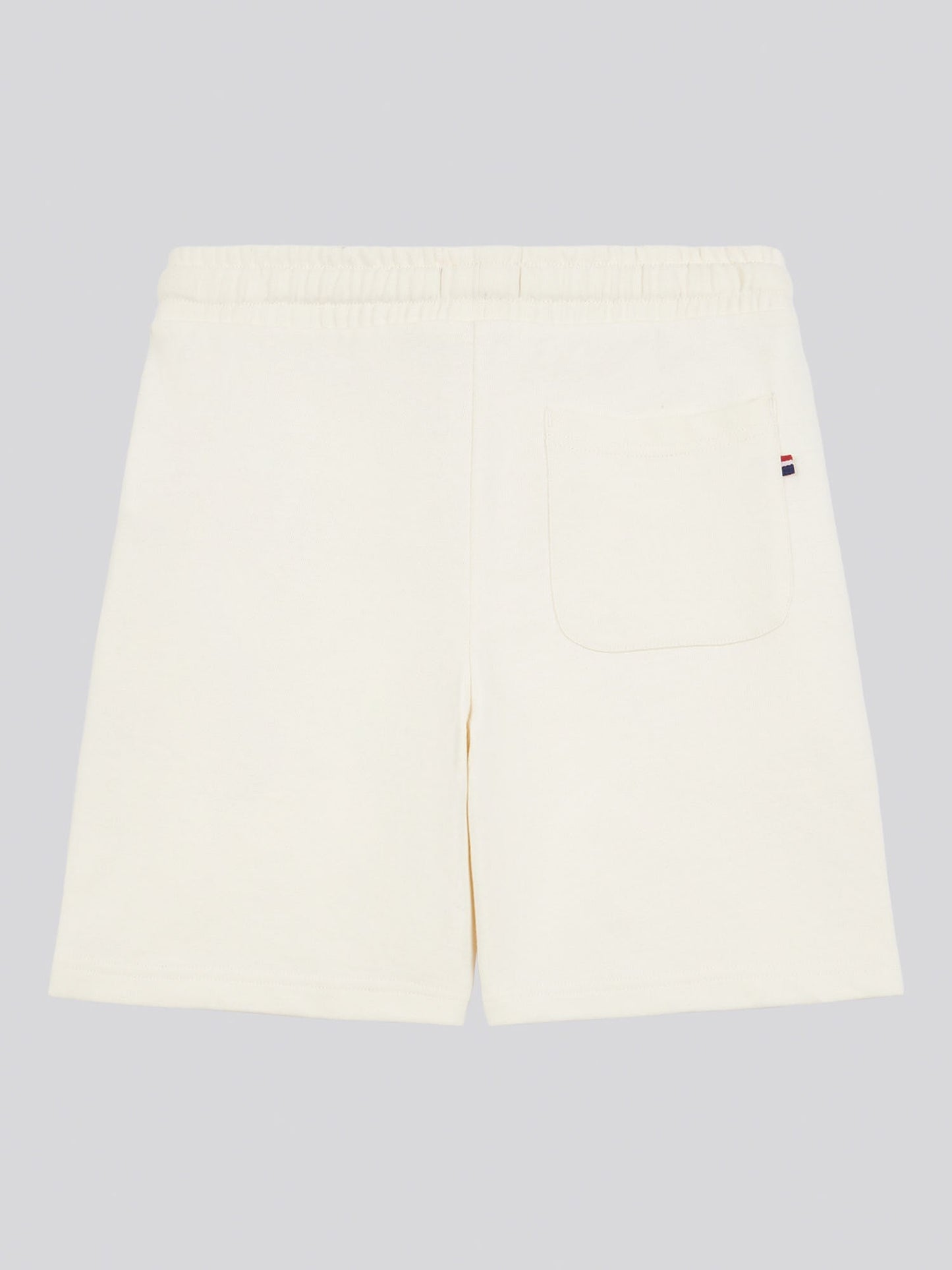 Boys Double Horsemen Sweat Short in Whisper White