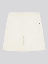 Boys Double Horsemen Sweat Short in Whisper White