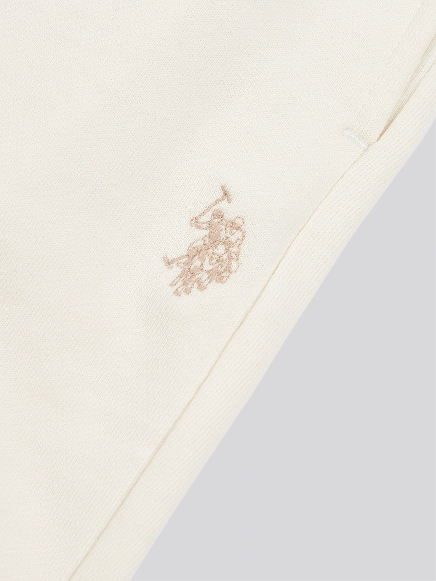 Boys Double Horsemen Sweat Short in Whisper White