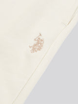 Boys Double Horsemen Sweat Short in Whisper White