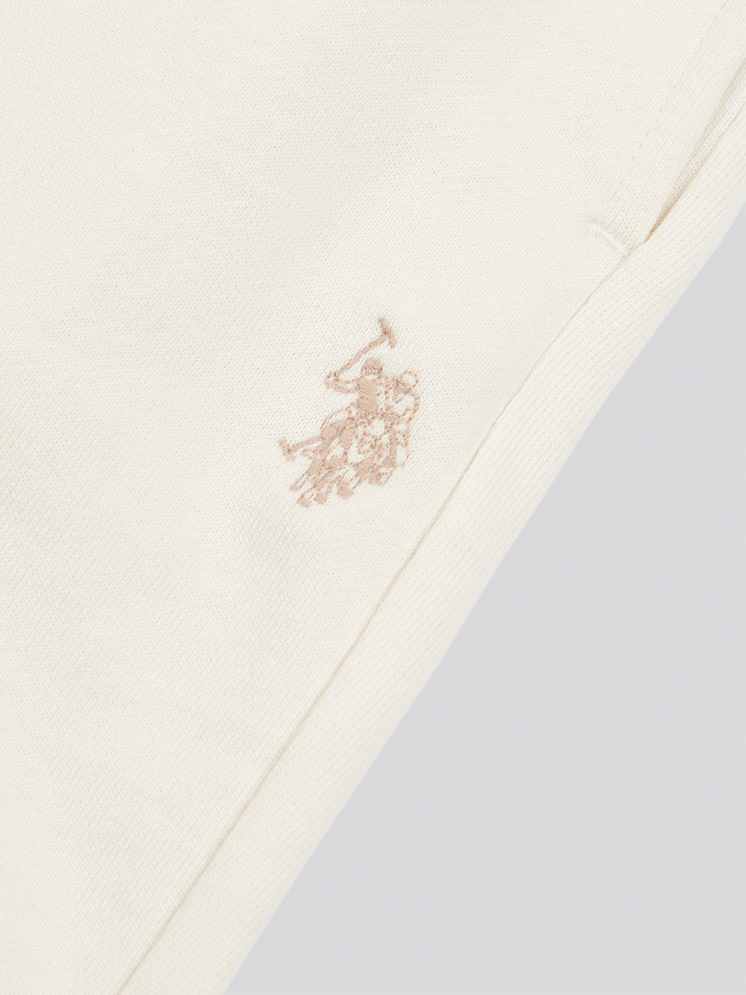 Boys Double Horsemen Sweat Short in Whisper White
