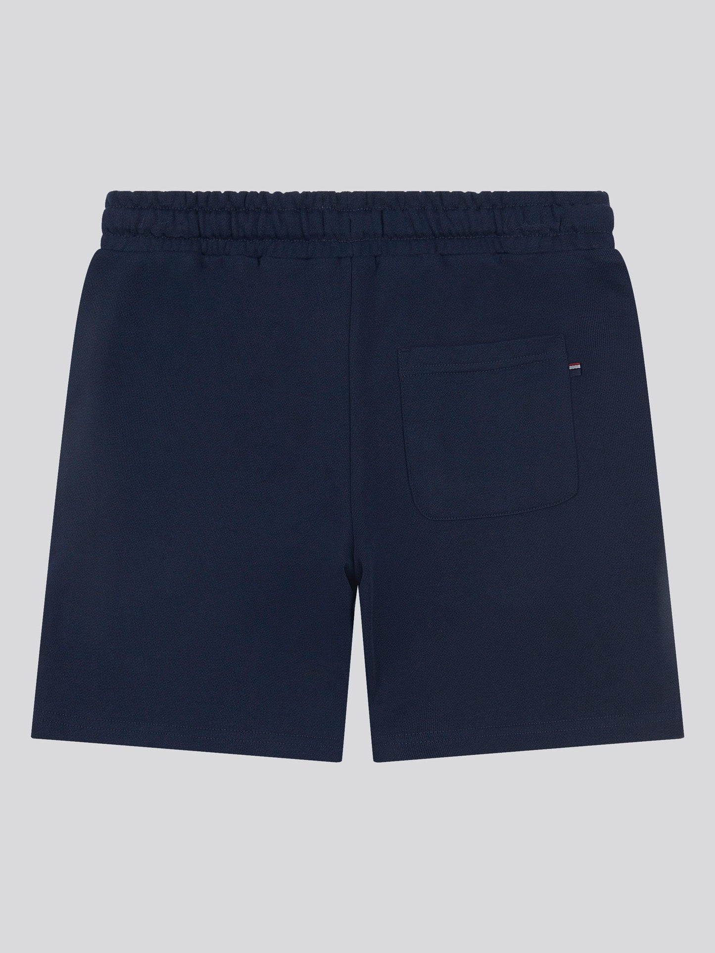 Boys Double Horsemen Sweat Short in Dark Sapphire Navy / Haute Red DHM