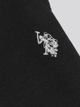 Boys Double Horsemen Sweat Short in Black Bright White DHM