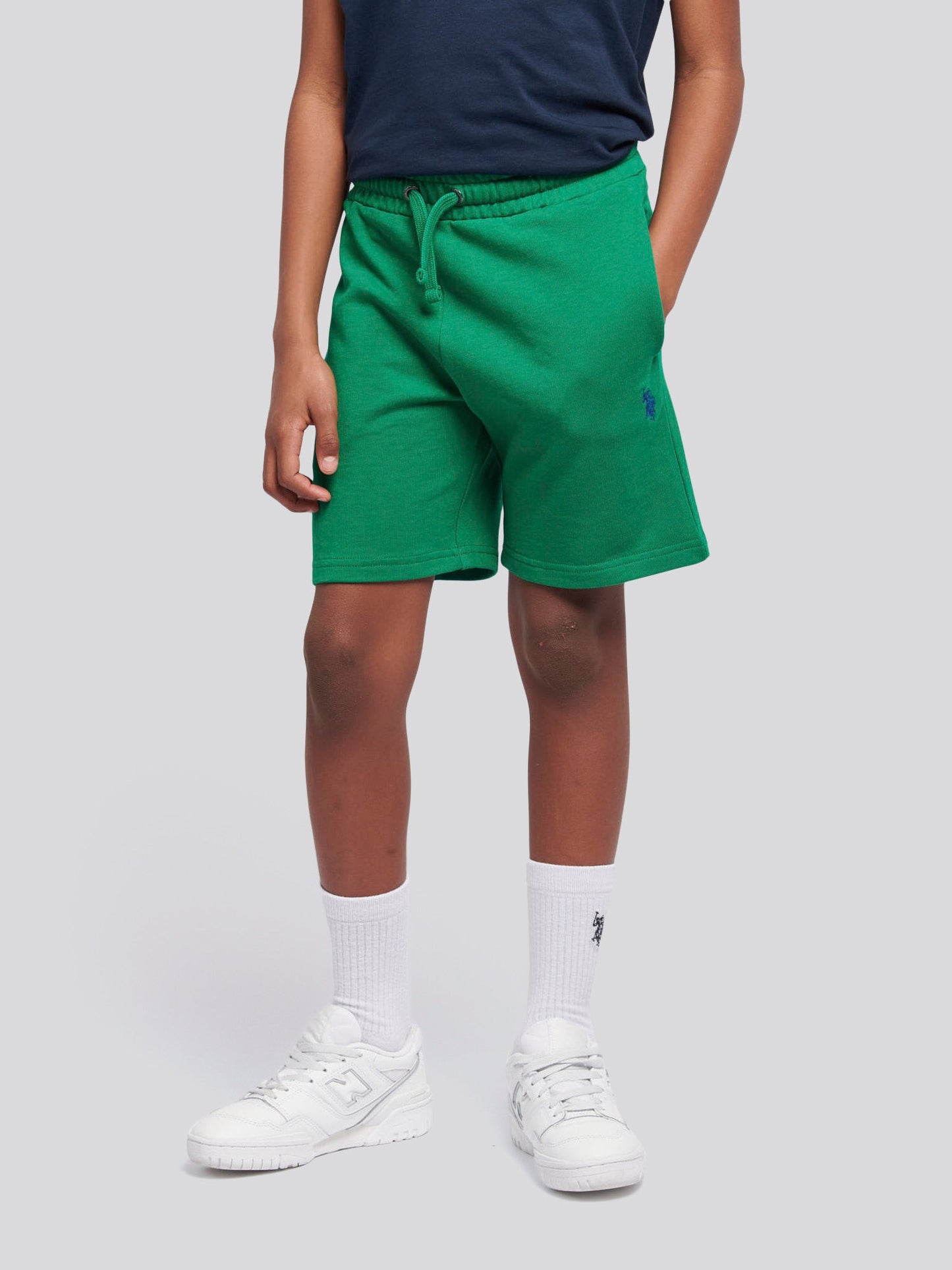 Boys Double Horsemen Sweat Short in Lush Meadow