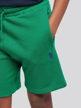 Boys Double Horsemen Sweat Short in Lush Meadow