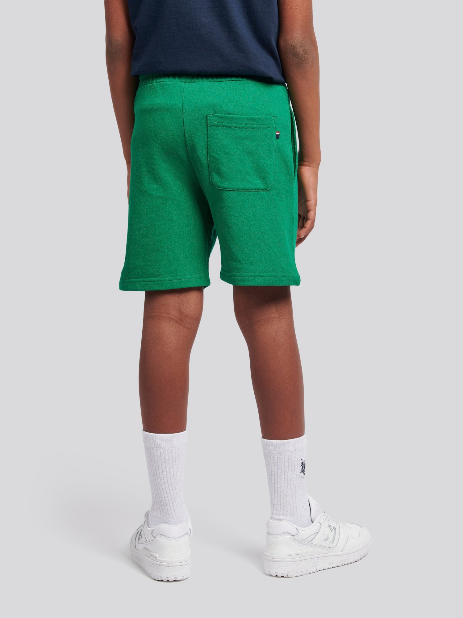 Boys Double Horsemen Sweat Short in Lush Meadow