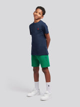Boys Double Horsemen Sweat Short in Lush Meadow