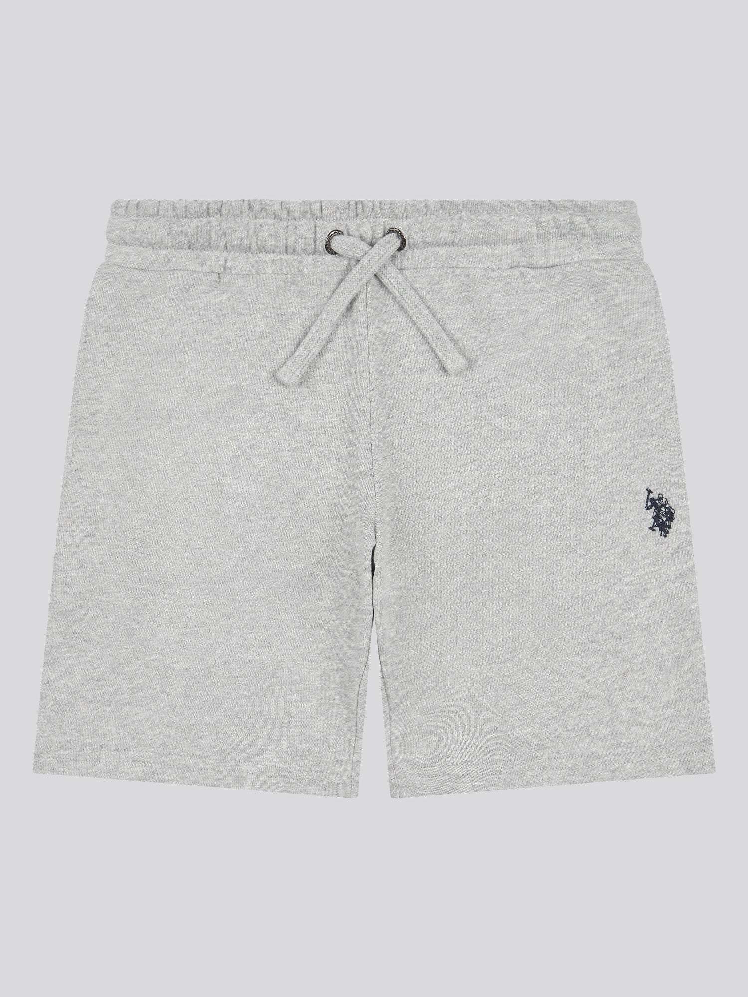 Boys Double Horsemen Sweat Short in Mid Grey Marl