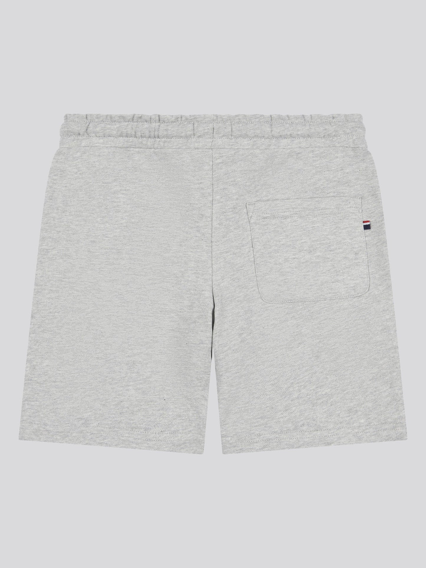 Boys Double Horsemen Sweat Short in Mid Grey Marl