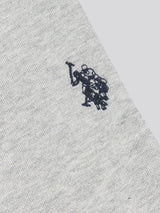 Boys Double Horsemen Sweat Short in Mid Grey Marl