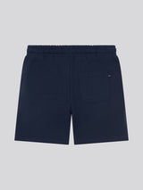 Boys Player 3 Sweat Short in Dark Sapphire Navy / Haute Red DHM
