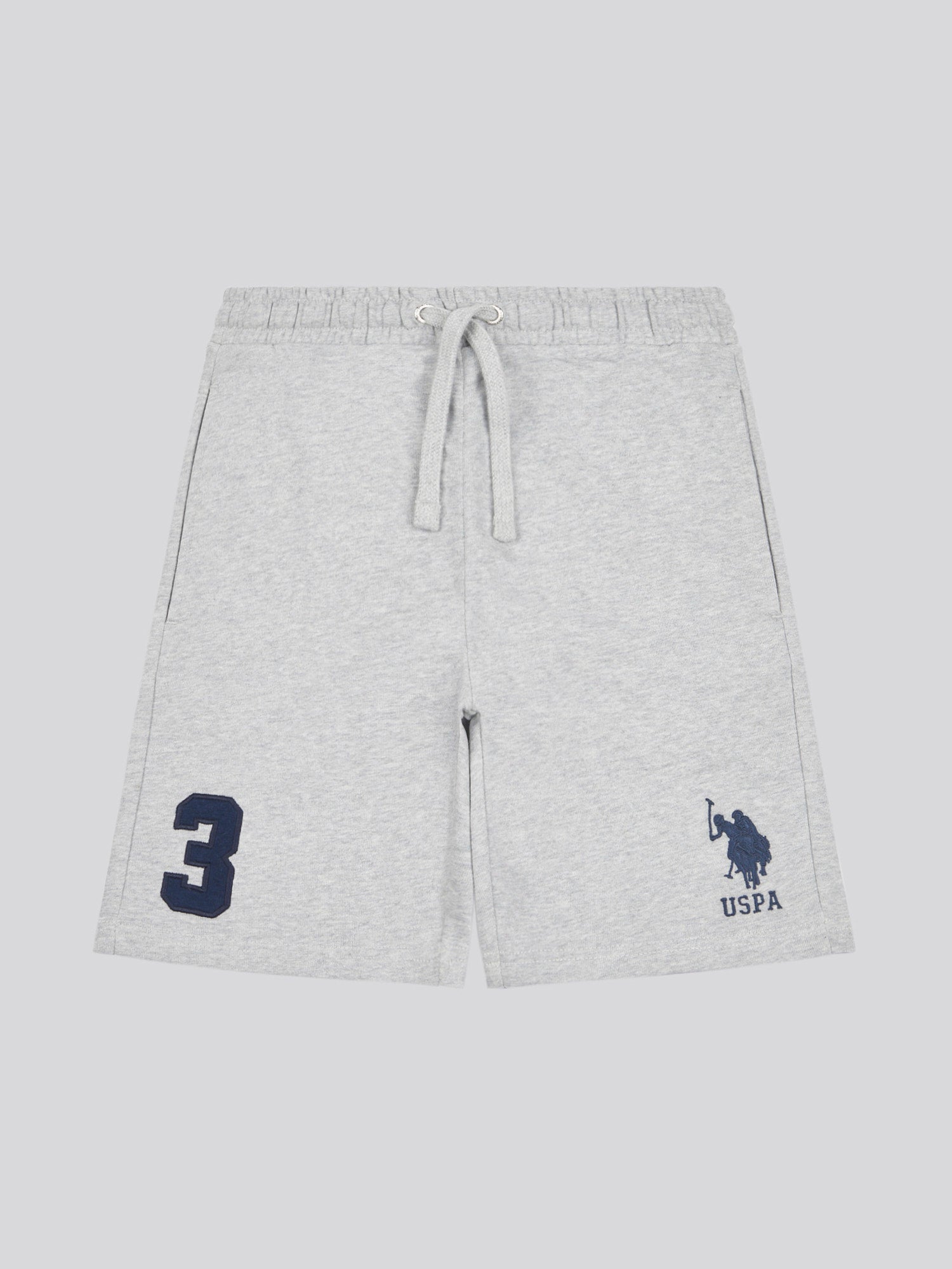 Boys Player 3 Sweat Short in Mid Grey Marl