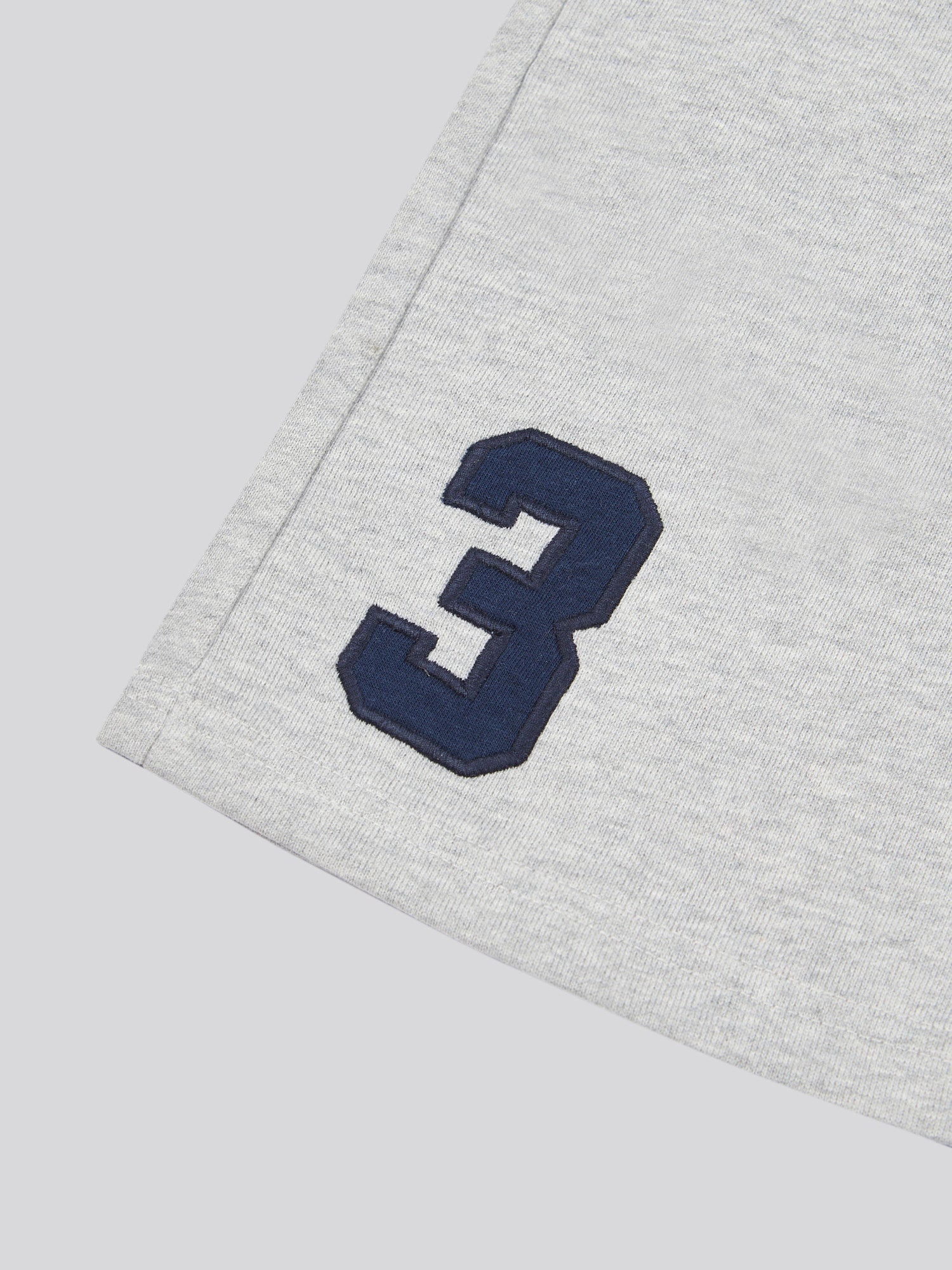 Boys Player 3 Sweat Short in Mid Grey Marl