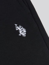 Boys Double Horsemen Joggers in Black Bright White DHM
