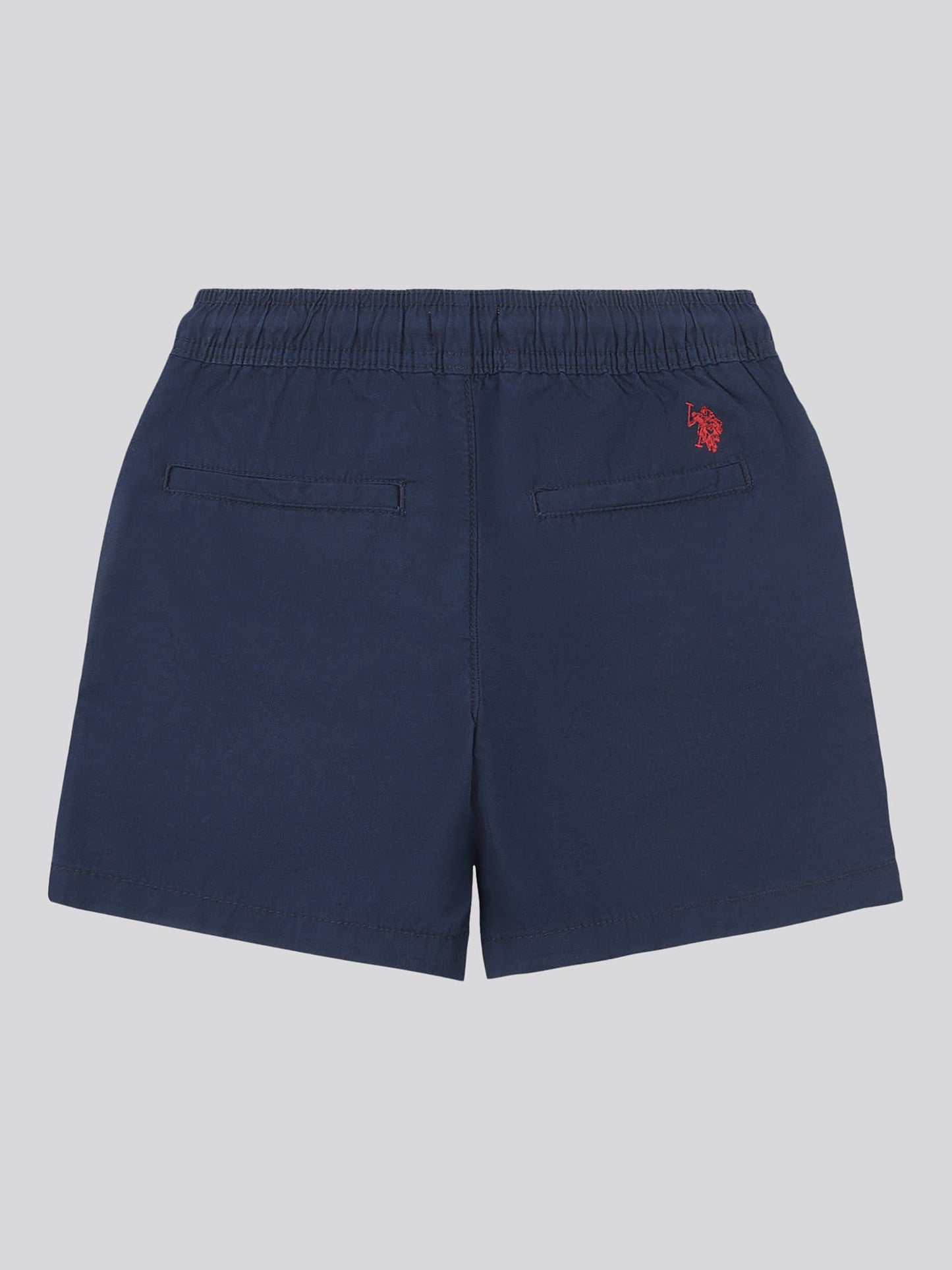 Boys Cotton Linen Deck Short in Dark Sapphire Navy