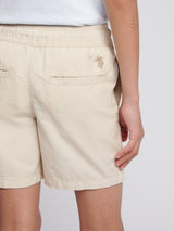 Boys Cotton Linen Deck Short in French Oak