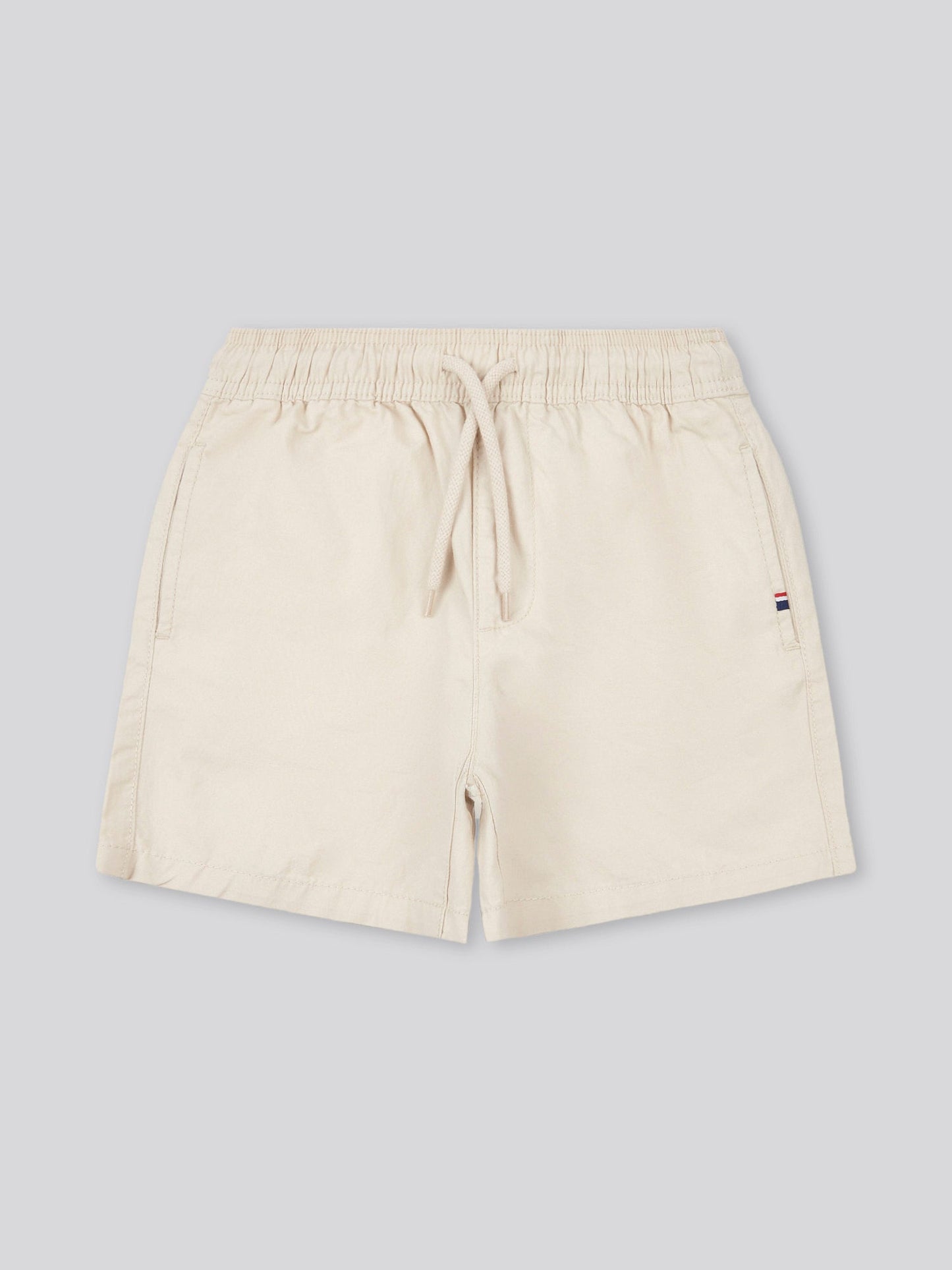 Boys Cotton Linen Deck Short in French Oak