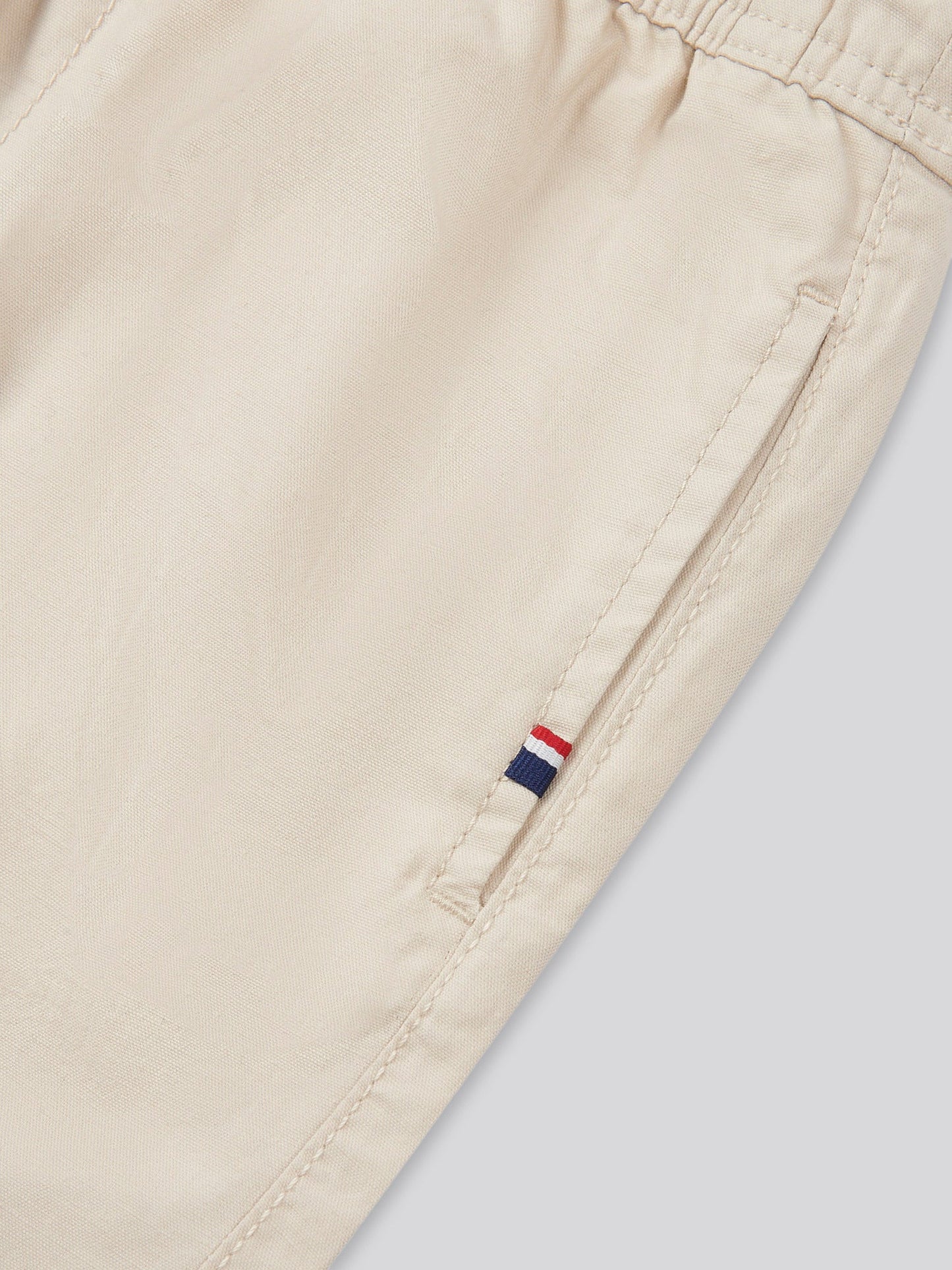 Boys Cotton Linen Deck Short in French Oak