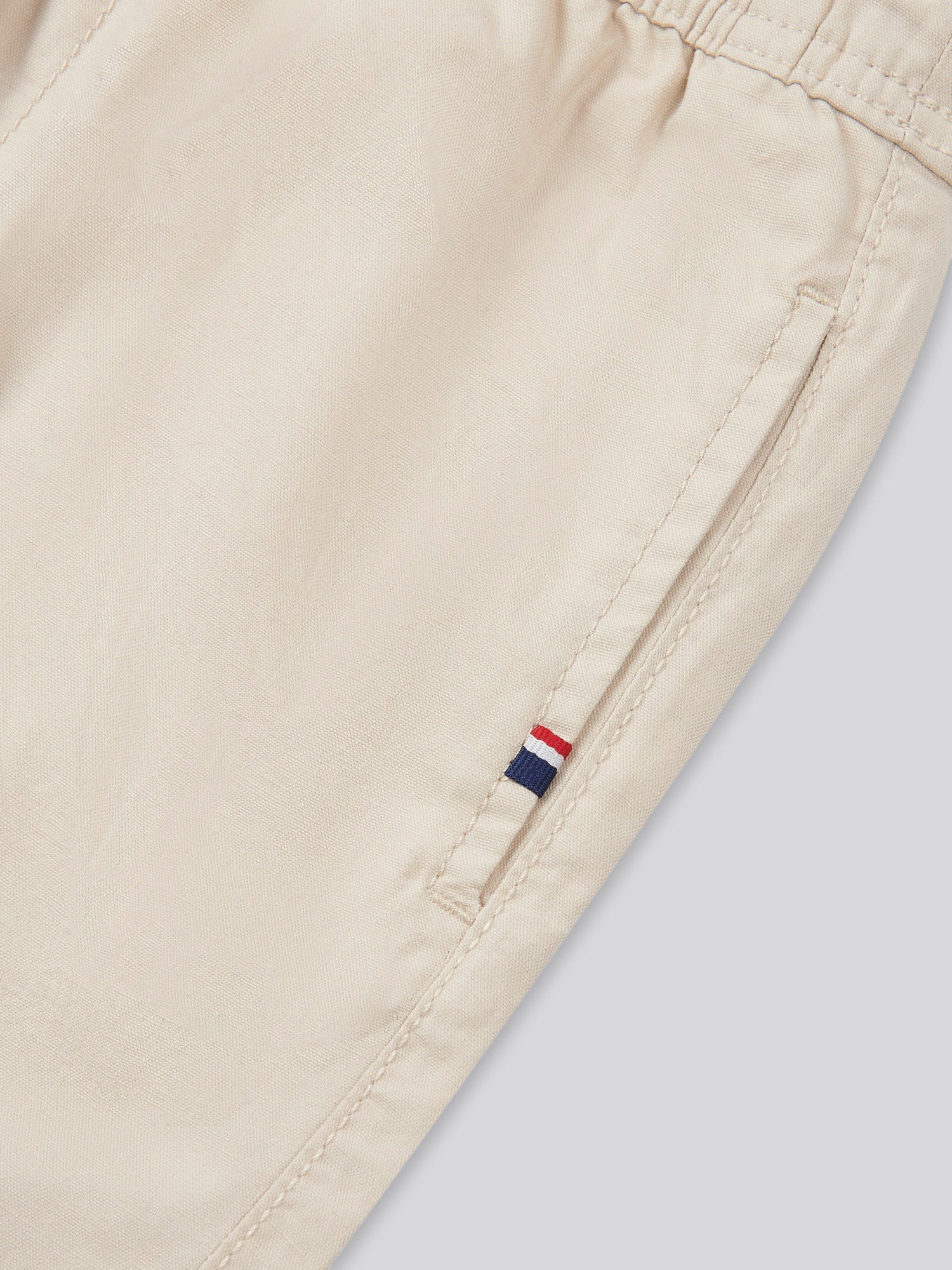 Boys Cotton Linen Deck Short in French Oak