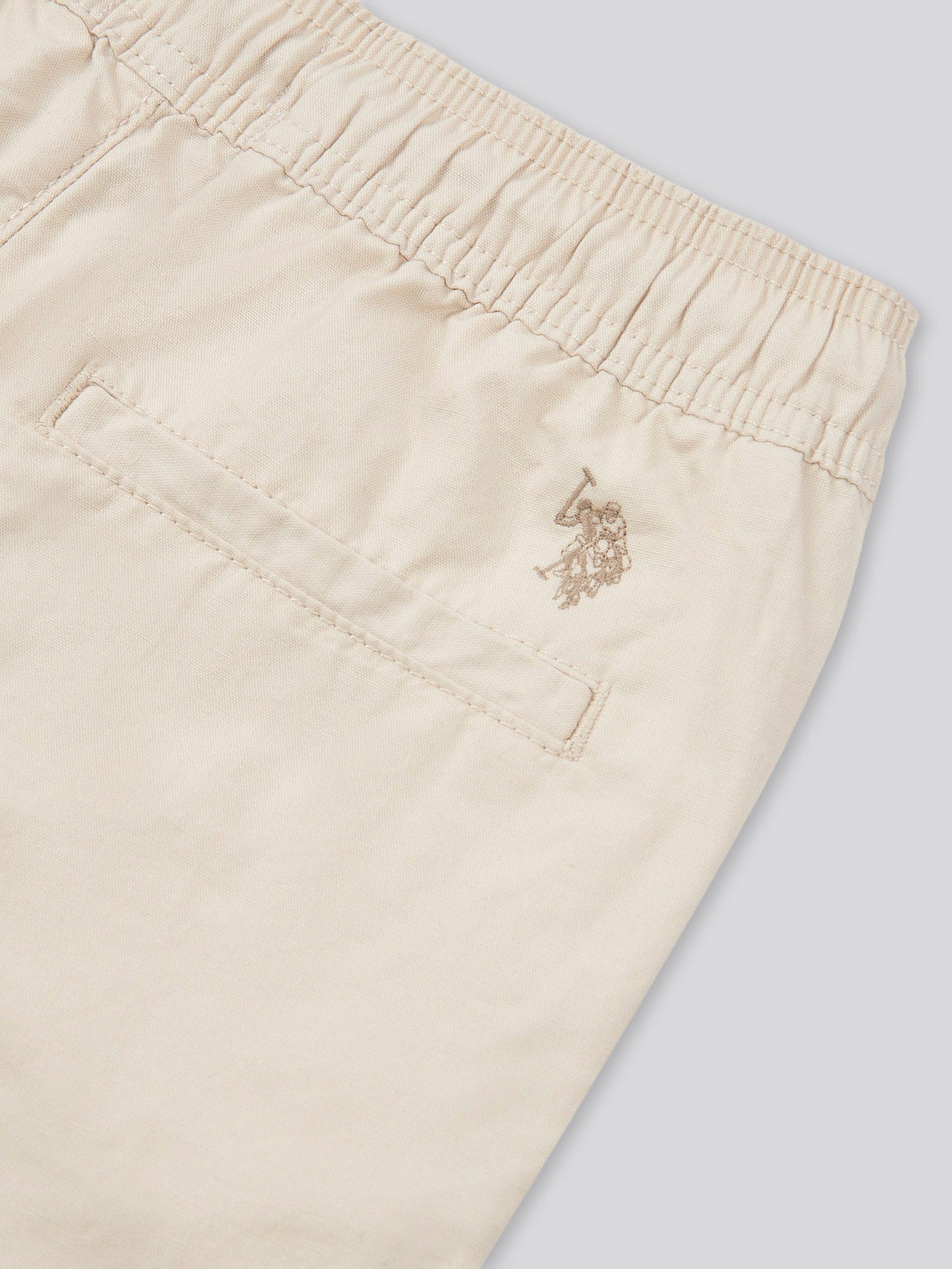 Boys Cotton Linen Deck Short in French Oak