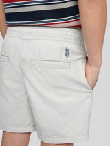 Boys Cotton Linen Deck Short in Northern Droplet