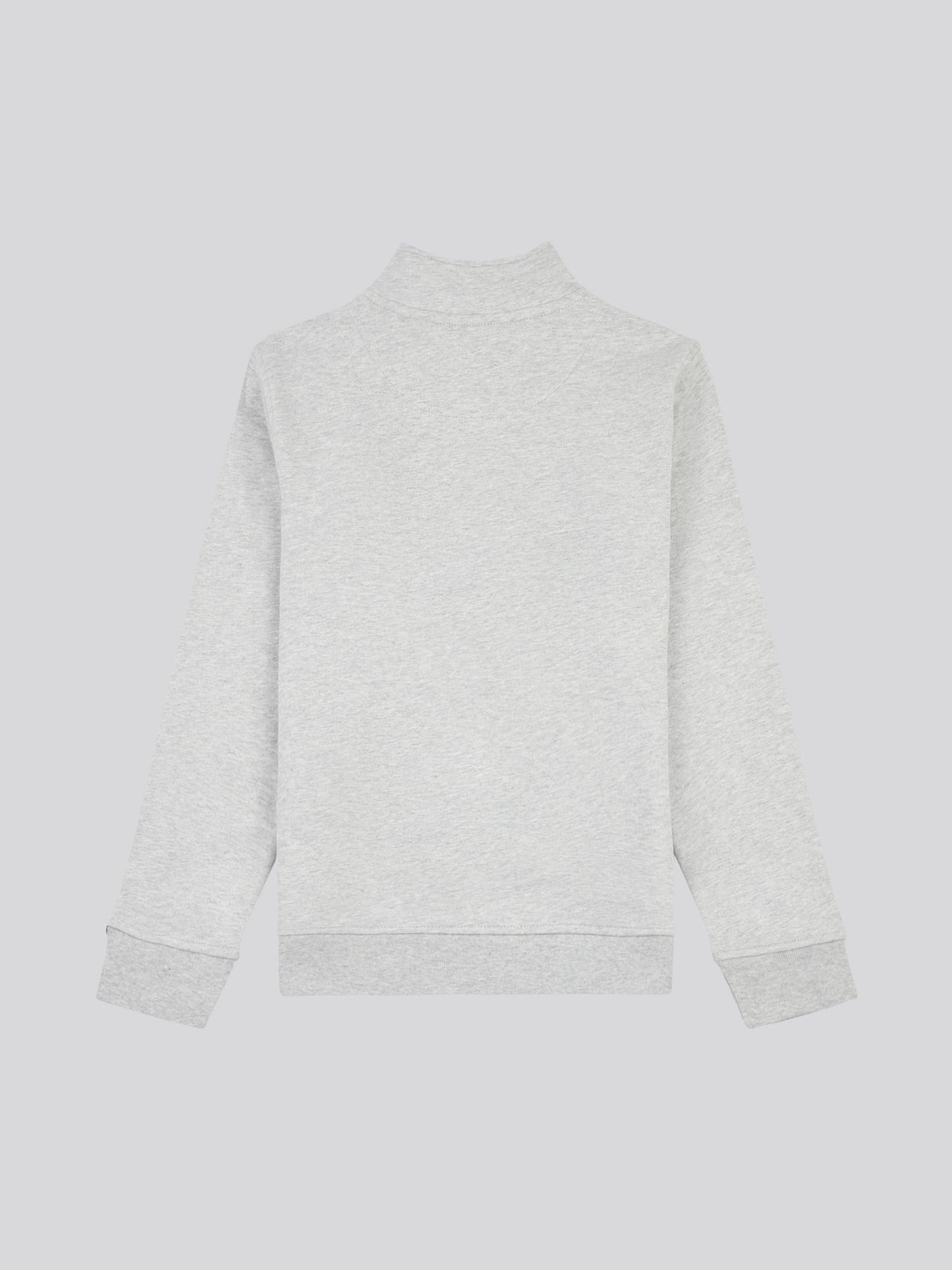 Boys Double Horsemen 1/4 Zip in Mid Grey Marl