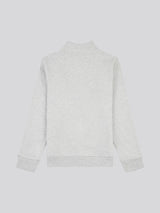 Boys Double Horsemen 1/4 Zip in Mid Grey Marl