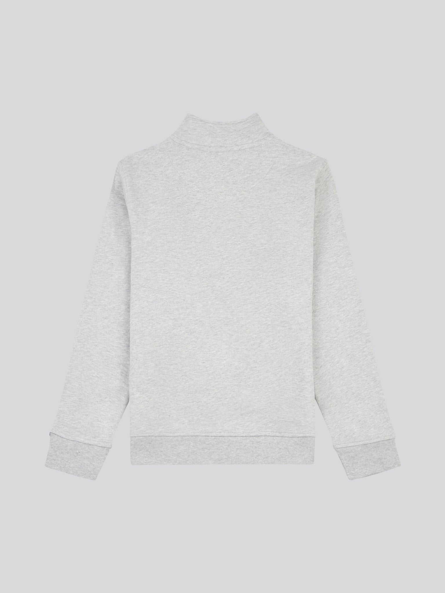 Boys Double Horsemen 1/4 Zip in Mid Grey Marl