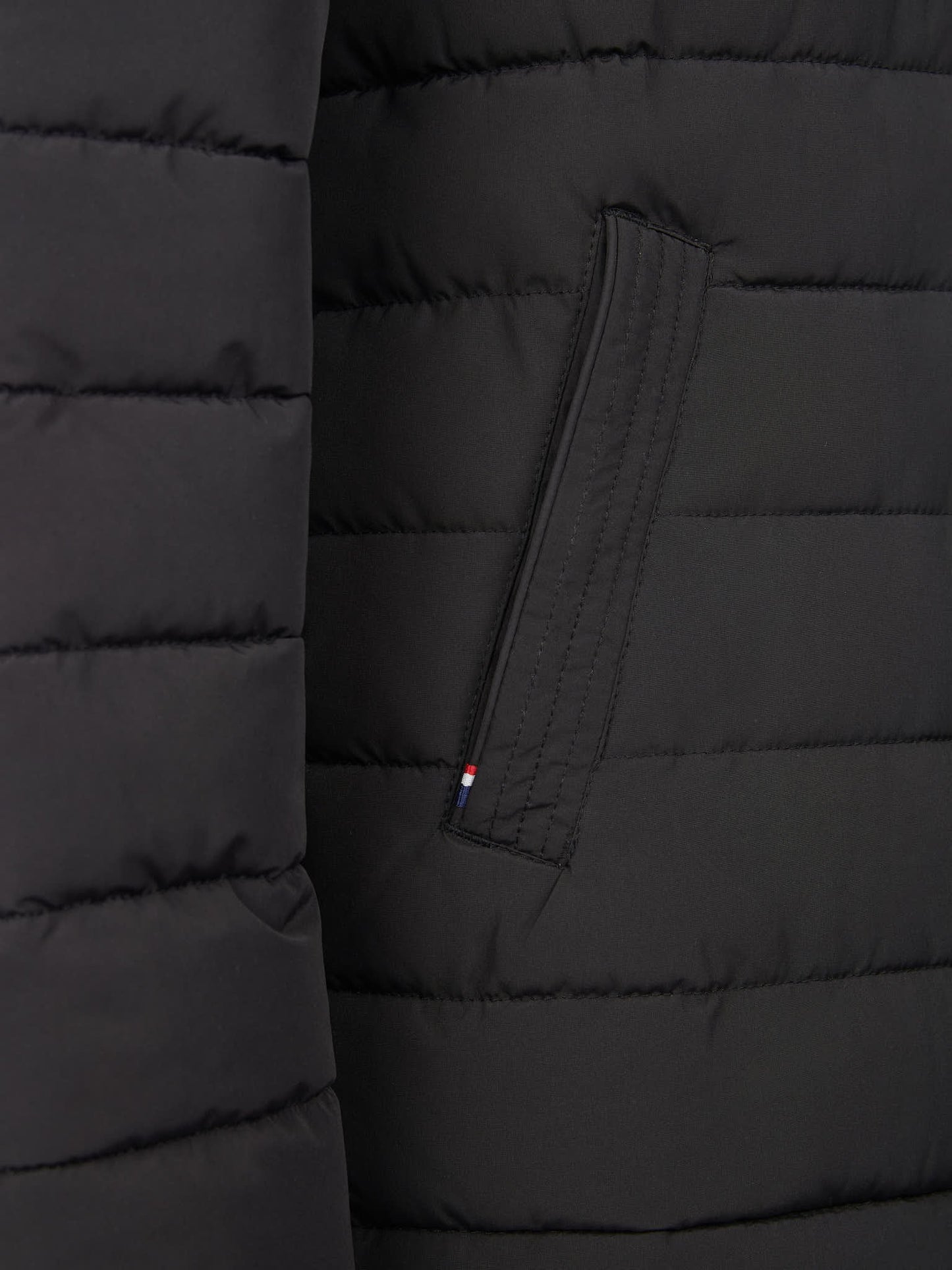 Boys Lightweight Quilt Hooded Puffer Jacket in Black