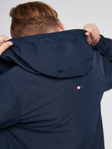 Boys Fleece Lined Windcheater in Dark Sapphire Navy / Haute Red DHM