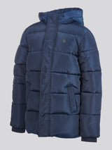 Boys Heavy Puffer Coat in Dark Sapphire Navy