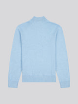 Boys Knitted Funnel Neck in Parisian Blue Marl
