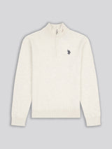 Boys Knitted Funnel Neck in Birch Marl