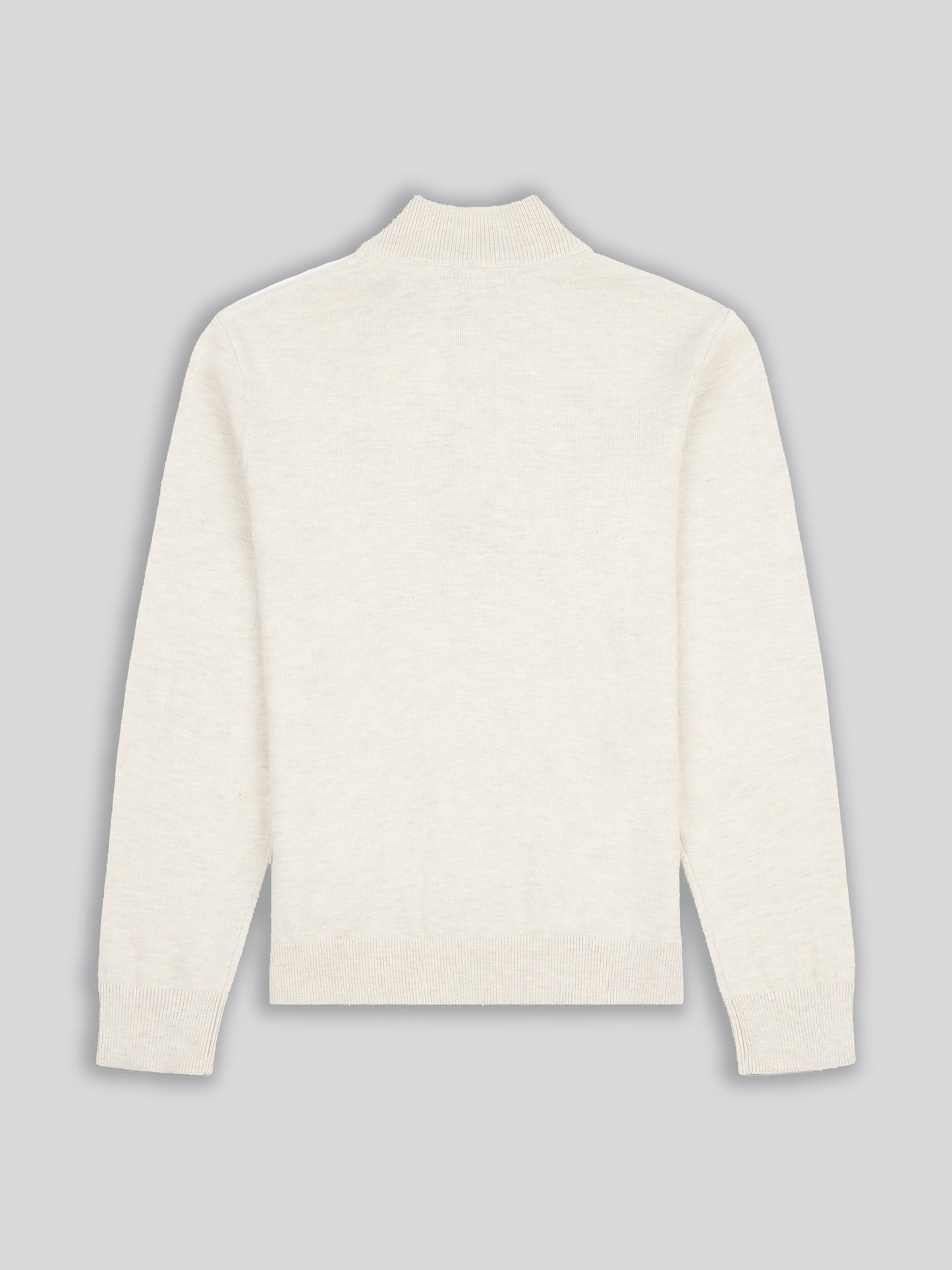 Boys Knitted Funnel Neck in Birch Marl