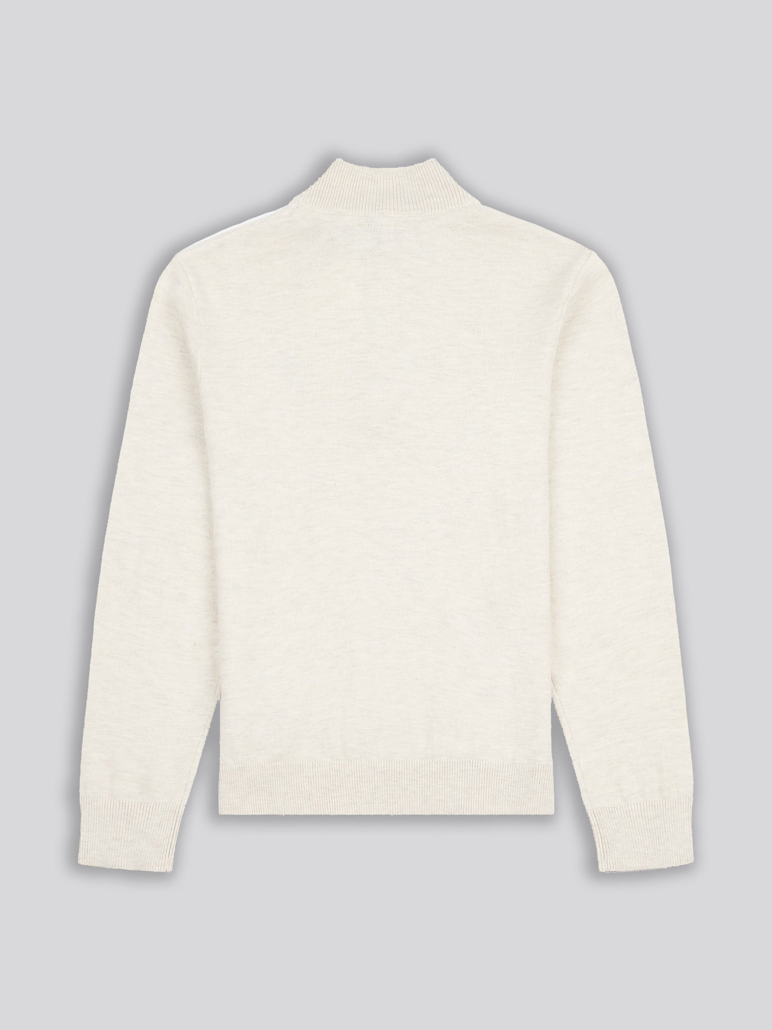 Boys Knitted Funnel Neck in Birch Marl