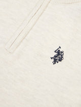 Boys Knitted Funnel Neck in Birch Marl