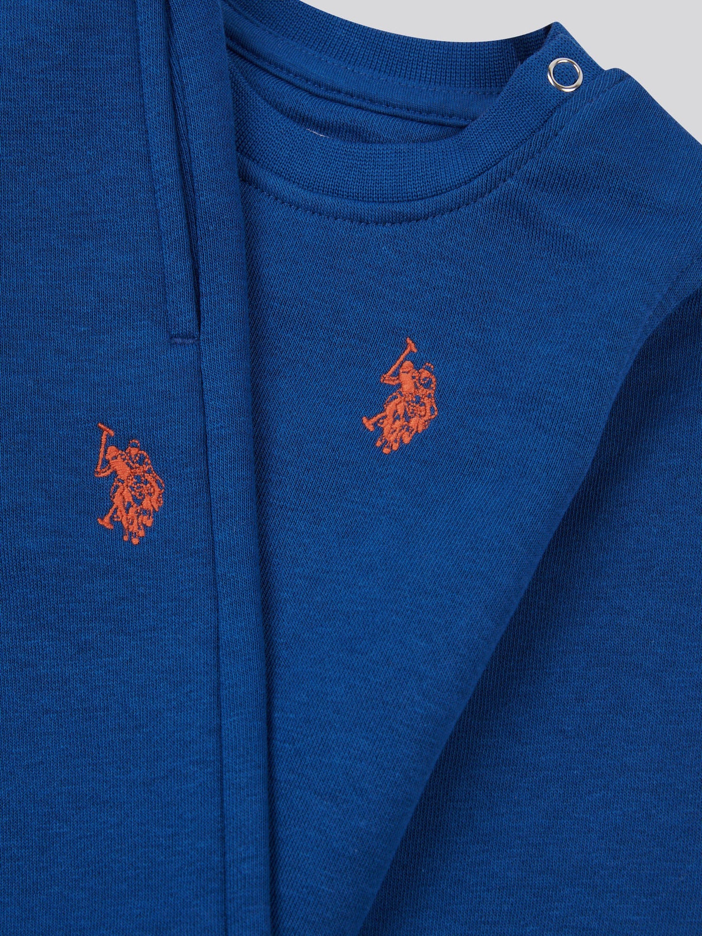 Boys Double Horsemen Crew & Jogger Set in Navy Peony