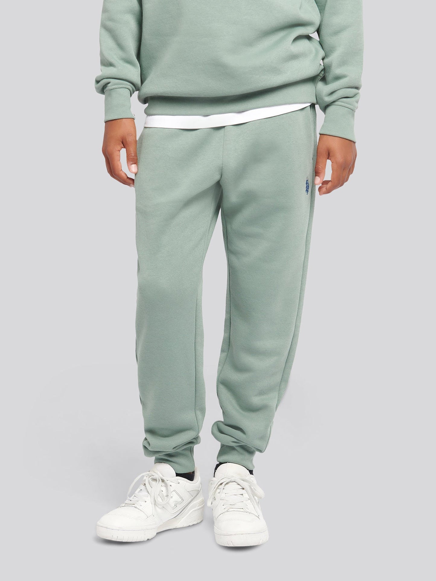 Boys Double Horsemen Crew & Jogger Set in Chinois Green