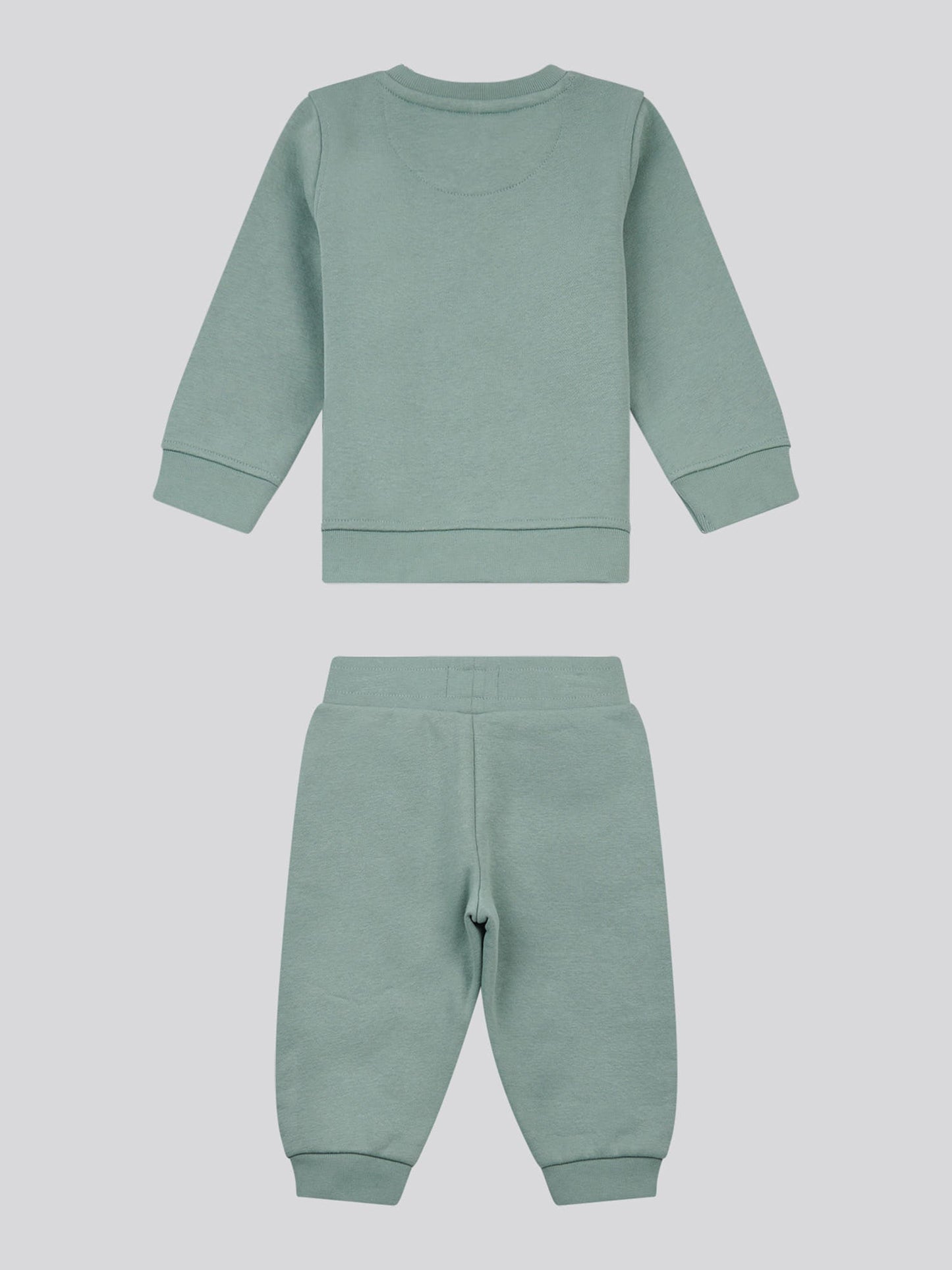 Boys Double Horsemen Crew & Jogger Set in Chinois Green