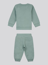 Boys Double Horsemen Crew & Jogger Set in Chinois Green
