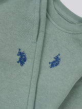 Boys Double Horsemen Crew & Jogger Set in Chinois Green