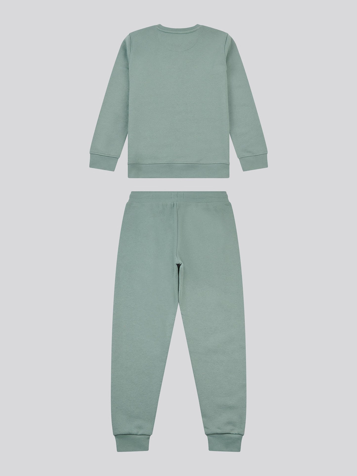 Boys Double Horsemen Crew & Jogger Set in Chinois Green