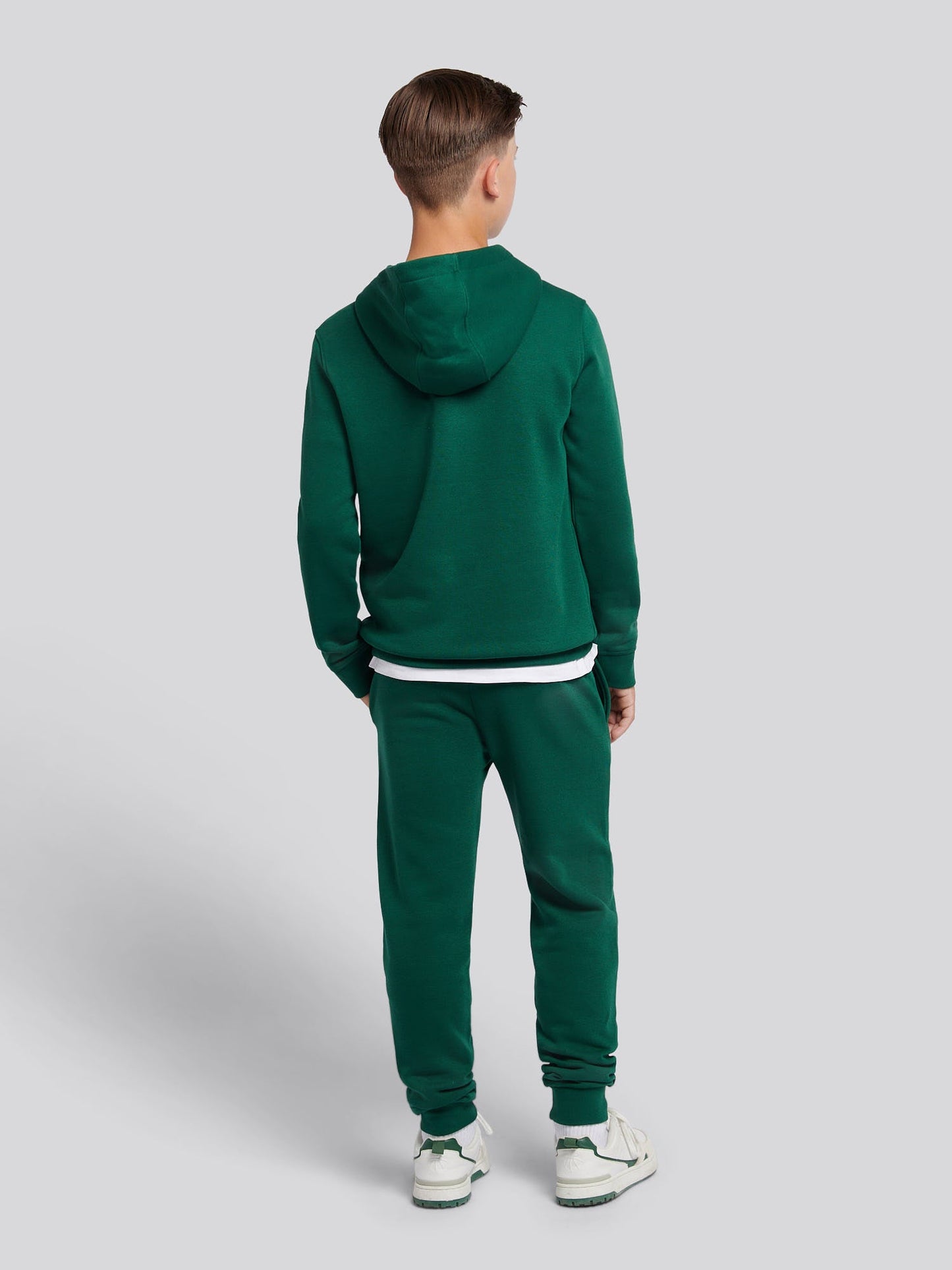 Boys Double Horsemen Hoodie & Jogger Set in Rain Forest