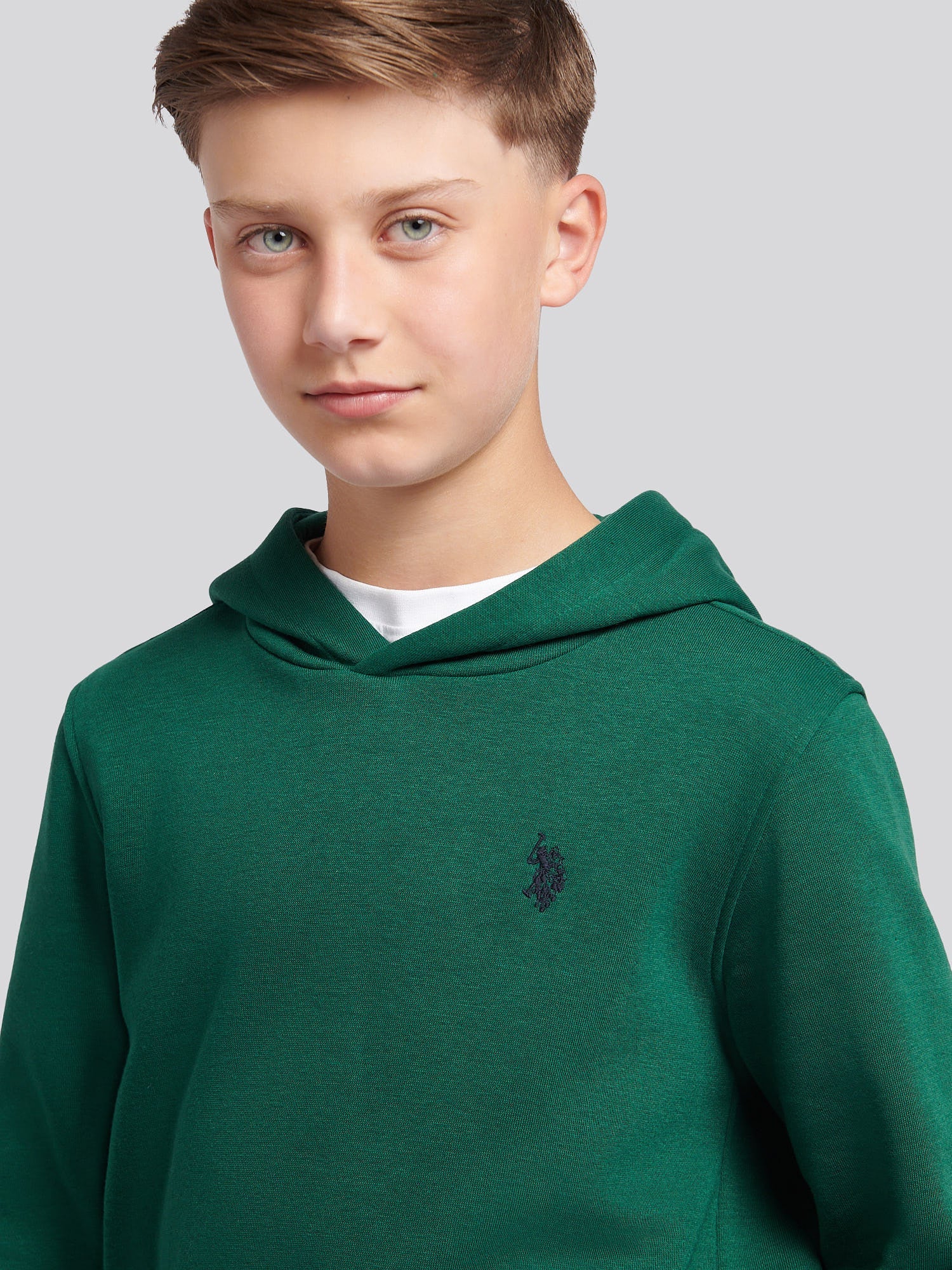 Boys Double Horsemen Hoodie & Jogger Set in Rain Forest