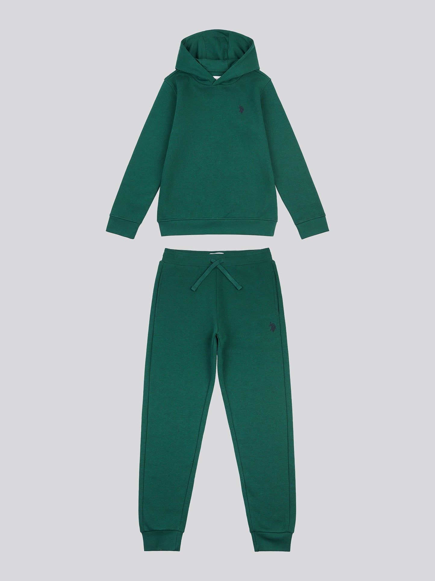 Boys Double Horsemen Hoodie & Jogger Set in Rain Forest