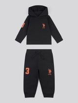 Boys Player 3 Hoodie & Jogger Set in Black