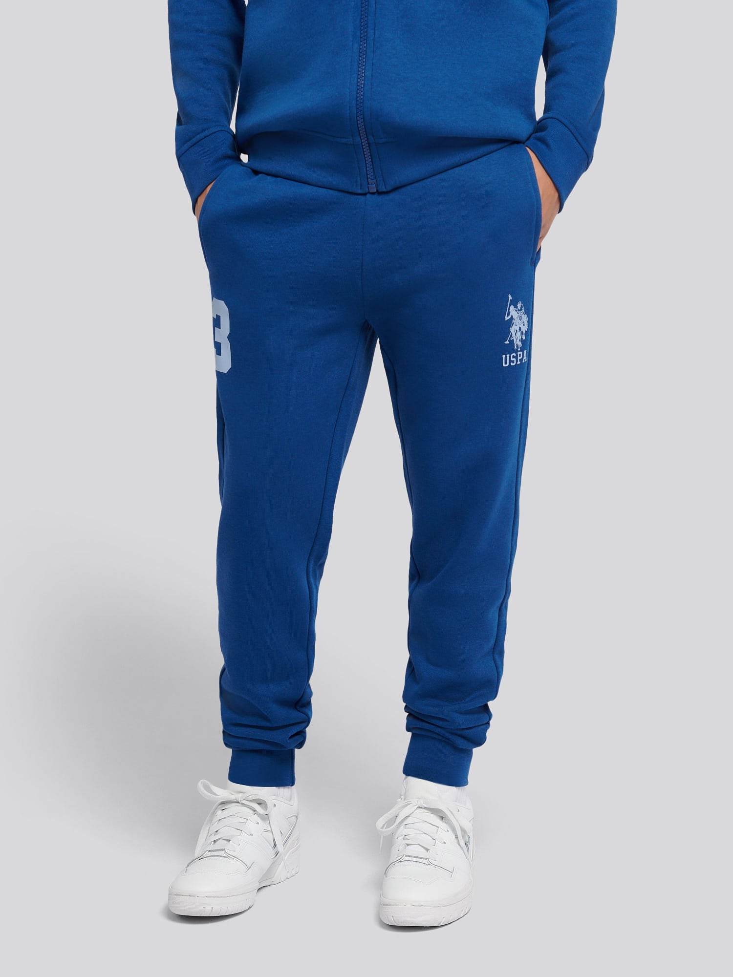 Boys Player 3 Zip Hoodie & Jogger Set in Navy Peony