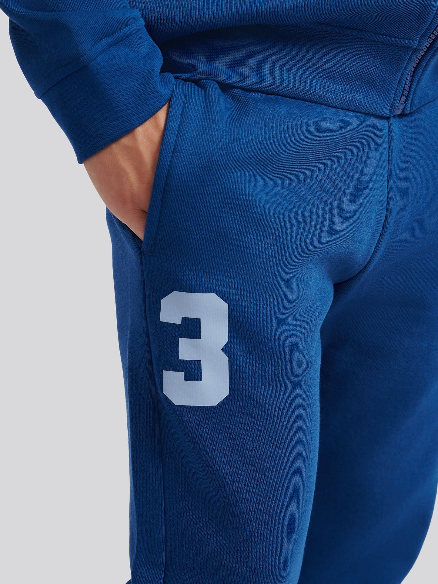 Boys Player 3 Zip Hoodie & Jogger Set in Navy Peony