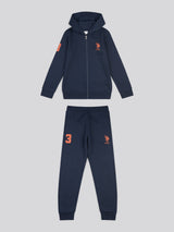 Boys Player 3 Zip Hoodie & Jogger Set in Dark Sapphire Navy