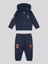 Boys Player 3 Zip Hoodie & Jogger Set in Dark Sapphire Navy